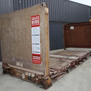 Used 20ft Flat Rack Shipping Container
