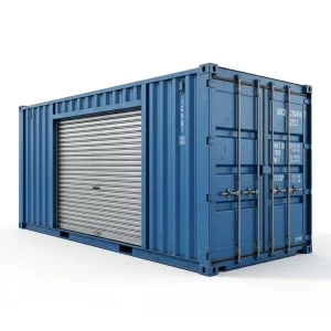 20ft Storage Container with Roll-Up Door – Modified – Blue